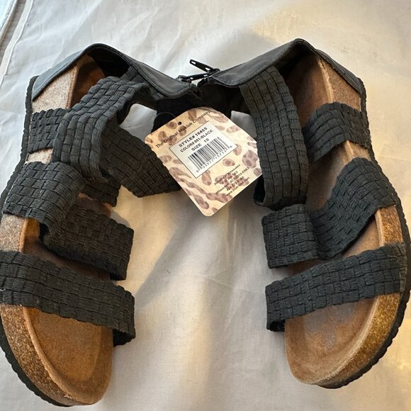 NWT Muk Luks Black Espadrille Sandals - Picture 4 of 8